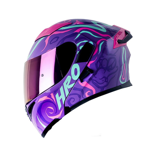 CASCO HRO HRO-3400DV EVO RANDOMER MORADO FUCSIA VISOR IRIDIUM