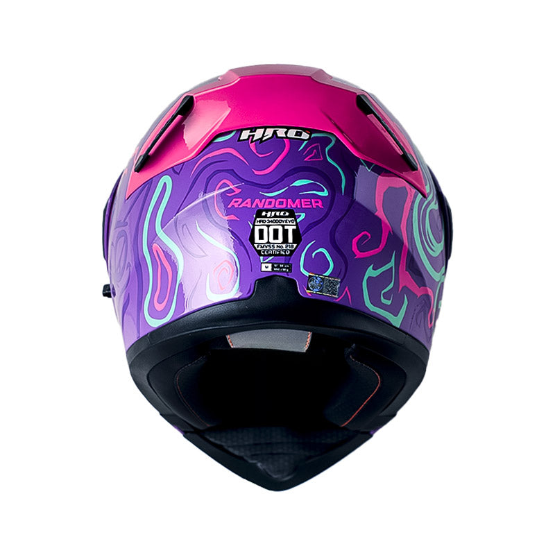 CASCO HRO HRO-3400DV EVO RANDOMER MORADO FUCSIA VISOR IRIDIUM