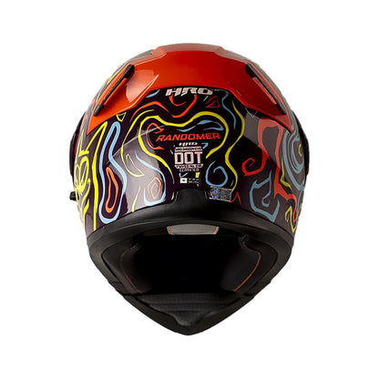 CASCO HRO HRO-3400DV EVO RANDOMER MORADO NARANJA NEON