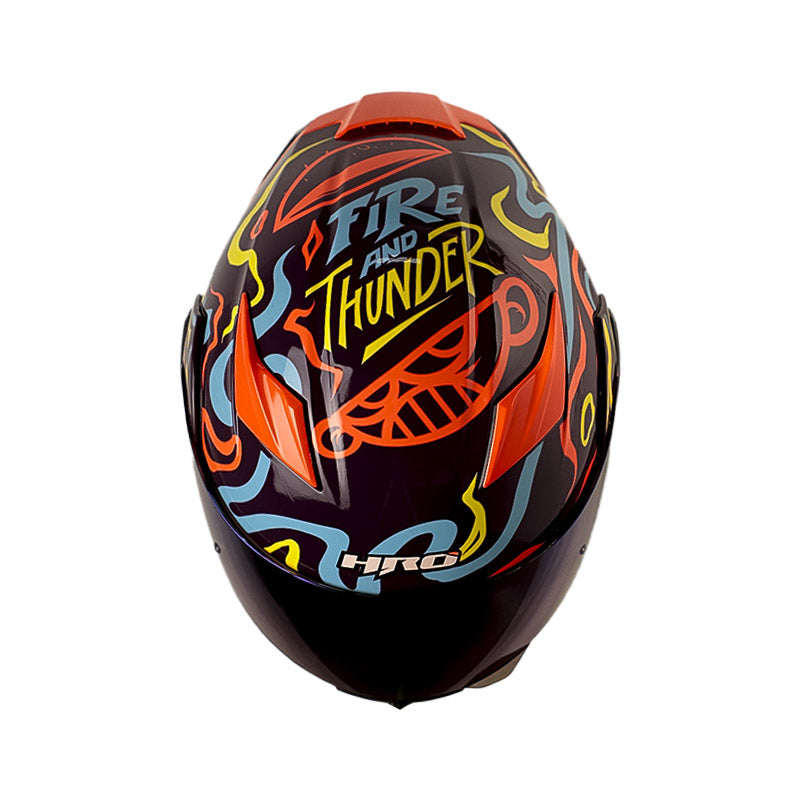 CASCO HRO HRO-3400DV EVO RANDOMER MORADO NARANJA NEON