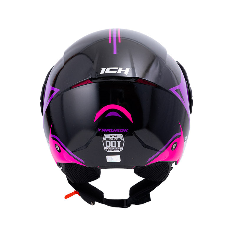 CASCO ICH ICH-102 YARUROK NEGRO MORADO VISOR HUMO