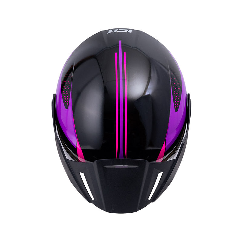 CASCO ICH ICH-102 YARUROK NEGRO MORADO VISOR HUMO