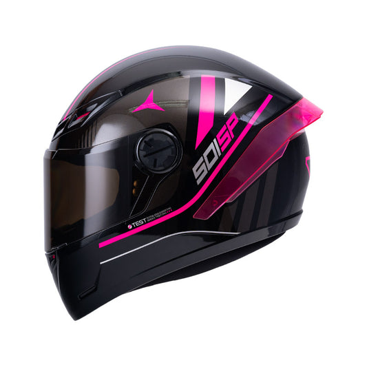 CASCO ICH ICH-501SP NEGGAZ MATE NEGRO FUCSIA VISOR HUMO