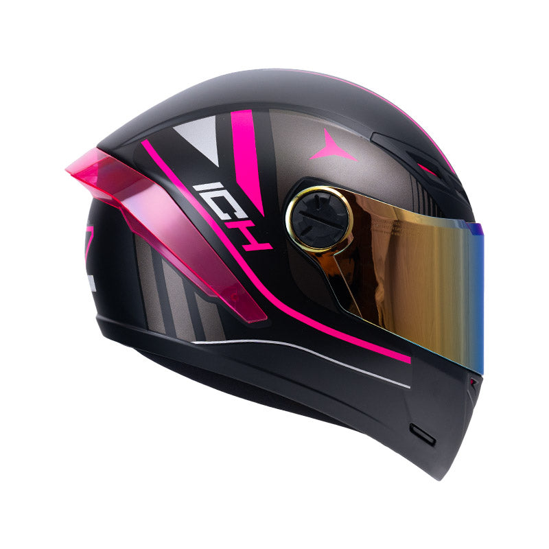 CASCO ICH ICH-501SP NEGGAZ MATE NEGRO FUCSIA VISOR MORADO