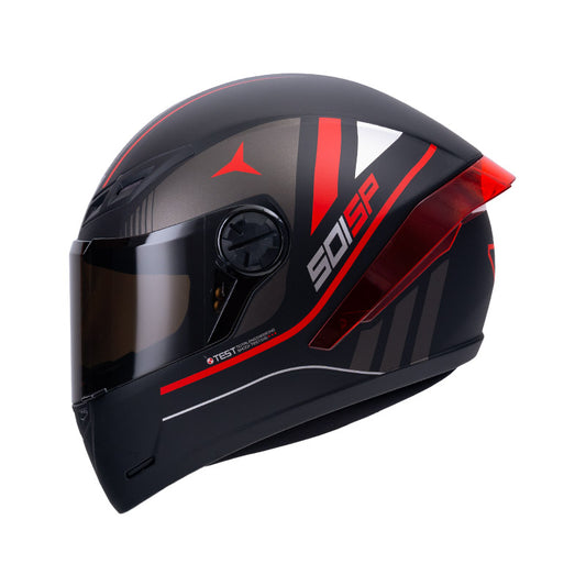 CASCO ICH ICH-501SP NEGGAZ MATE NEGRO ROJO VISOR HUMO