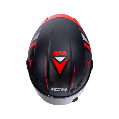 CASCO ICH ICH-501SP NEGGAZ MATE NEGRO ROJO VISOR HUMO