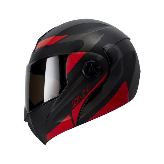 CASCO ICH ICH-3110DV REMAK MATE NEGRO ROJO VISOR HUMO