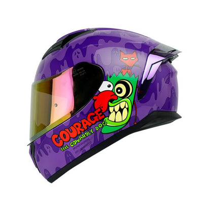 CASCO SHAFT SH-582SP COURAGE MORADO ROSADO VISOR IRIDIUM