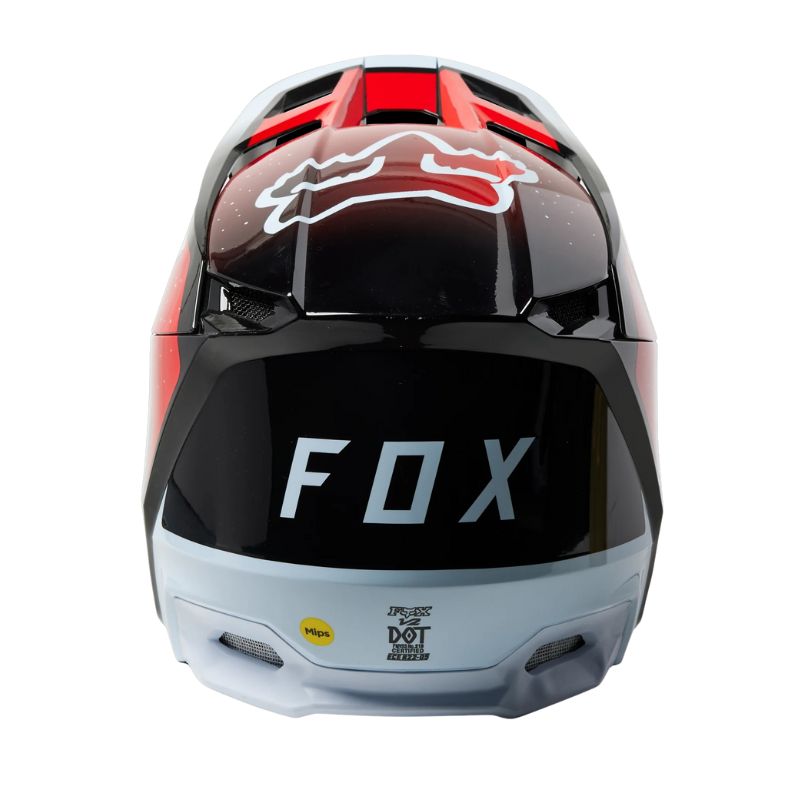 CASCO FOX V2 VIZEN NEGRO ROJO