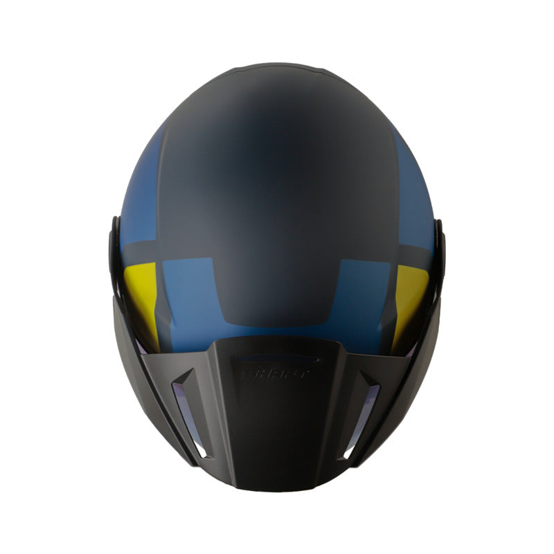 CASCO SHAFT SH-212 DRAK MATE AZUL OSCURO AMARILLO NEON