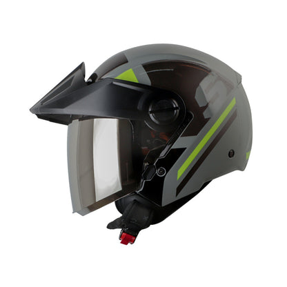 CASCO SHAFT SH-212 DRAK GRIS AMARILLO NEON VISOR IRIDIUM