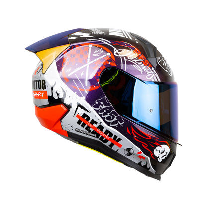 CASCO SHAFT SH-560 EVO MOTION V2 CAMALEON ROJO VISOR IRIDIUM