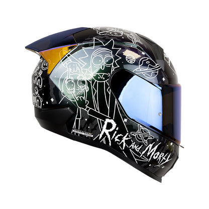 CASCO SHAFT SH-560 EVO RNM CAMALE BLANCO VISOR IRIDIUM AZUL