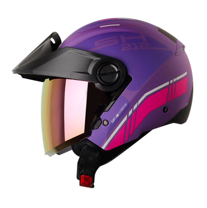 CASCO SHAFT SH-212 BROTH MATE MORADO FUCSIA VISOR IRIDIUM