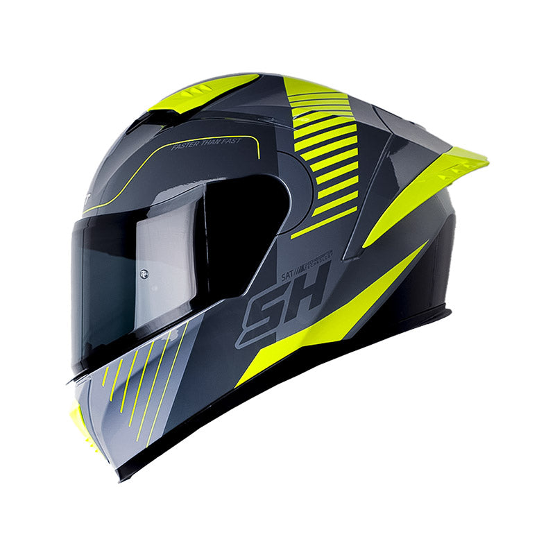 CASCO SHAFT SH-590SR RAPID GRIS AMARILLO NEON VISOR HUMO