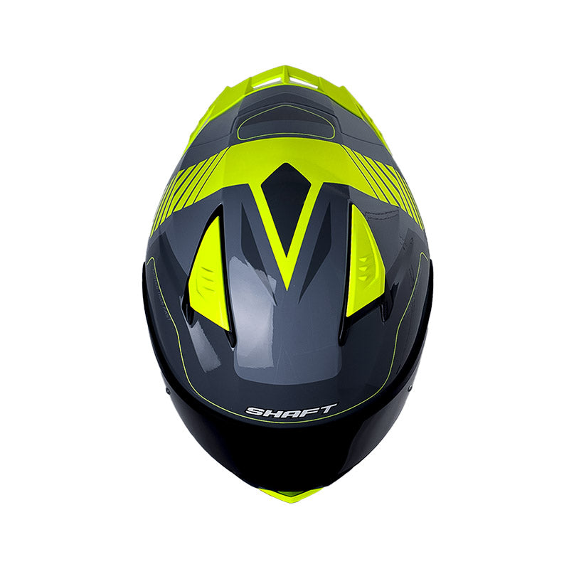 CASCO SHAFT SH-590SR RAPID GRIS AMARILLO NEON VISOR HUMO