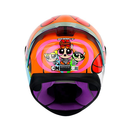 CASCO SHAFT SH-582SP BOMBON FUCSIA NARANJA VISOR IRIDIUM