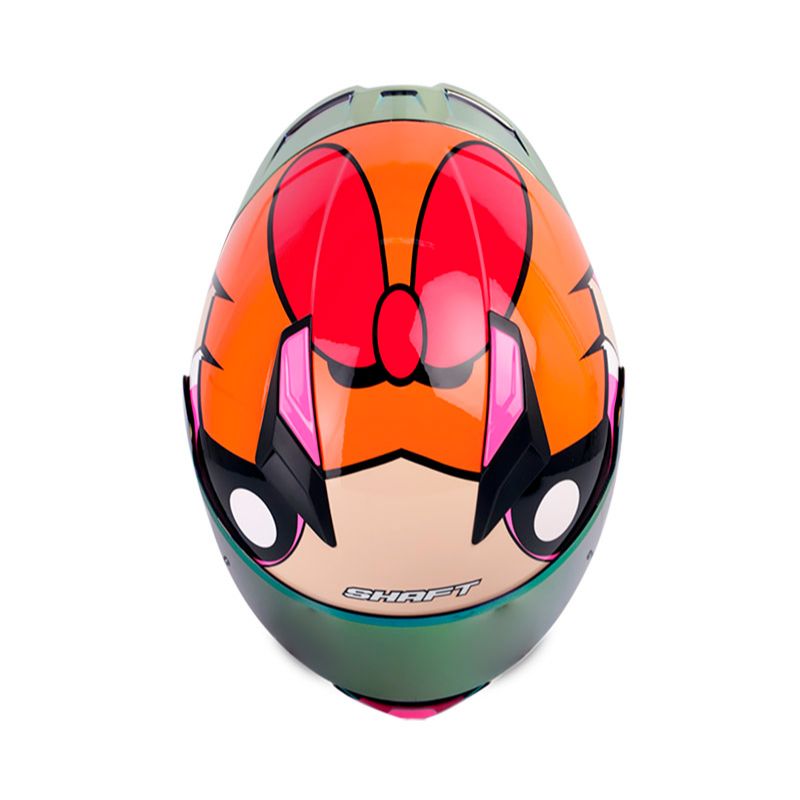 CASCO SHAFT SH-582SP BOMBON FUCSIA NARANJA VISOR IRIDIUM