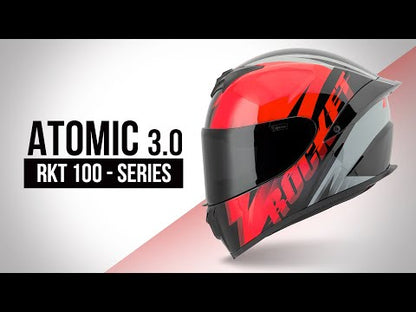 CASCO JOE ROCKET RKT-100 ATOMIC 3.0 ROJO NEGRO